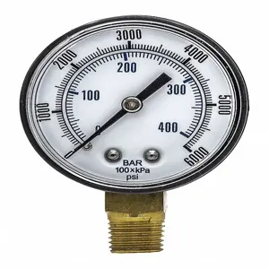 PIC GAUGES SEP-101D-204S Pressure Gauge, 0 To 6000 Psi Range, 1/4 MNPT, +/-3-2-3% Gauge Accuracy | CH6RLX 54XP52