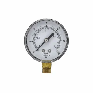 PIC GAUGES SEP-101D-254C-BSPT Industrial Pressure Gauge, 0 To 30 Psi, 2 1/2 Inch Dial, 1/4 Inch Npt Male, Bottom, Copper | CT7TKM 54XP16