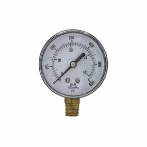 PIC GAUGES SEP-101D-254K-BSPT Industrial Pressure Gauge, 0 To 600 PSI, 2 1/2 Inch Dial, 1/4 Inch Npt Male, Copper | CT7TNK 54XP22