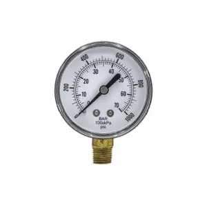 PIC GAUGES SEP-101D-254M-BSPT Industrial Pressure Gauge, 0 To 1000 PSI, 2 1/2 Inch Dial, 1/4 Inch Npt Male, Copper | CT7TFY 54XP23