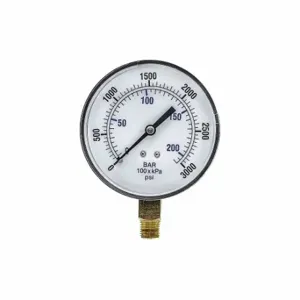 PIC GAUGES SEP-101D-354P Industrial Pressure Gauge, 0 To 3000 PSI, 3 1/2 Inch Dial, 1/4 Inch Npt Male, Copper | CT7TKJ 54XP56