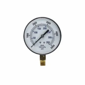 PIC GAUGES SEP-101D-354R Industrial Pressure Gauge, 0 To 5000 PSI, 3 1/2 Inch Dial, 1/4 Inch Npt Male, Copper | CT7TMK 54XP58