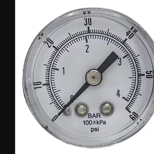 PIC GAUGES SEP-102D-158D-BSPT Industrial Pressure Gauge, 0 To 60 PSI, 1 1/2 Inch Dial, 1/8 Inch Npt Male, Center Back | CT7TMW 54XP25