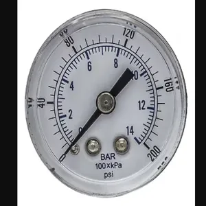 PIC GAUGES SEP-102D-158G-BSPT Industrial Pressure Gauge, 0 To 200 PSI, 1 1/2 Inch Dial, 1/8 Inch Npt Male, Center Back | CT7TJP 54XP28