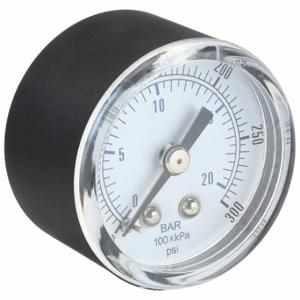 PIC GAUGES SEP-102D-158H-BSPT Industrial Pressure Gauge, 0 To 300 PSI, 1 1/2 Inch Dial, 1/8 Inch Npt Male, Center Back | CT7TKZ 54XP29