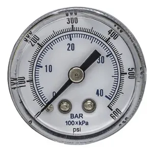 PIC GAUGES SEP-102D-158K-BSPT Industrial Pressure Gauge, 0 To 600 PSI, 1 1/2 Inch Dial, 1/8 Inch Npt Male, Center Back | CT7TNG 54XP30