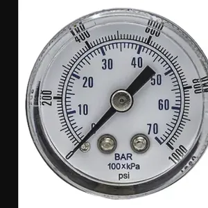 PIC GAUGES SEP-102D-158M-BSPT Industrial Pressure Gauge, 0 To 1000 Psi, 1 1/2 Inch Dial, 1/8 Inch Npt Male, Center Back | CT7TTL 54XP31