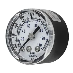 PIC GAUGES SEP-102D-158O Industrial Pressure Gauge, 0 To 2000 Psi, 1 1/2 Inch Dial, 1/8 Inch Npt Male, Center Back | CT7TJA 54XP63