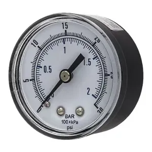 PIC GAUGES SEP-102D-204C-BSPT Industrial Pressure Gauge, 0 To 30 PSI, 2 Inch Dial, 1/4 Inch Npt Male, Center Back | CT7TKU 54XP32