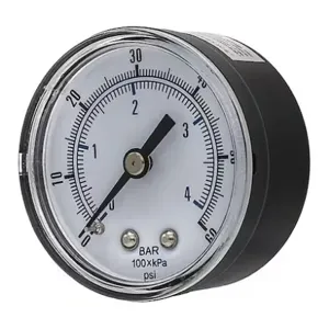 PIC GAUGES SEP-102D-204D-BSPT Pressure Gauge, 0 To 60 Psi Range, 1/4 Bspt | CH6RMA 54XP33