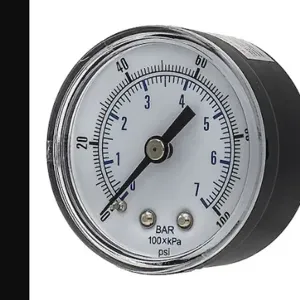 PIC GAUGES SEP-102D-204E-BSPT Industrial Pressure Gauge, 0 To 100 PSI, 2 Inch Dial, 1/4 Inch Npt Male, Center Back | CT7TGZ 54XP34