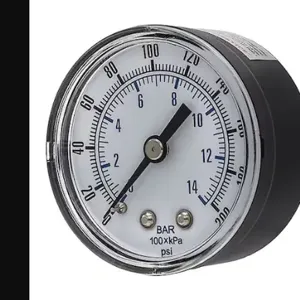 PIC GAUGES SEP-102D-204G-BSPT Industrial Pressure Gauge, 0 To 200 PSI, 2 Inch Dial, 1/4 Inch Npt Male, Center Back | CT7TJW 54XP36