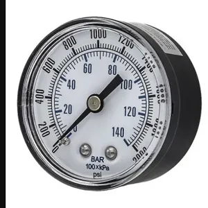 PIC GAUGES SEP-102D-204O Pressure Gauge, 0 To 2000 Psi Range, 1/4 MNPT, +/-3-2-3% Gauge Accuracy | CH6RMB 54XP68