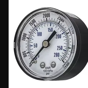 PIC GAUGES SEP-102D-204Q Industrial Pressure Gauge, 0 To 4000 PSI, 2 Inch Dial, 1/4 Inch Npt Male, Center Back | CT7TLM 54XP70