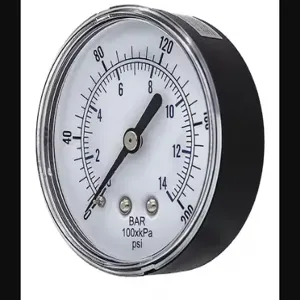 PIC GAUGES SEP-102D-254G-BSPT Industrial Pressure Gauge, 0 To 200 PSI, 2 1/2 Inch Dial, 1/4 Inch Npt Male, Center Back | CT7TJT 54XP43