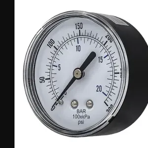 PIC GAUGES SEP-102D-254H-BSPT Industrial Pressure Gauge, 0 To 300 PSI, 2 1/2 Inch Dial, 1/4 Inch Npt Male, Center Back | CT7TLC 54XP44