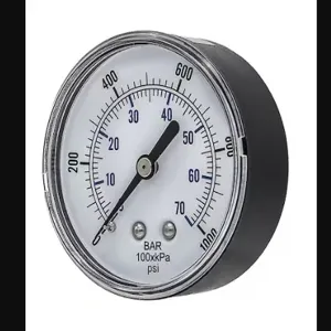 PIC GAUGES SEP-102D-254M Industrial Pressure Gauge, 0 To 1000 Psi, 2 1/2 Inch Dial, 1/4 Inch Npt Male, Center Back | CT7TFZ 54XP73