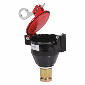 PIG DRM1032-RD Drum Funnel, Latching/Lockable, Black/Red, No Flame Arrester, 8 1/4 Inch X 11 In | CT7TZK 452K51