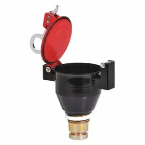 PIG DRM1050-rd Drum Funnel, Latching/Lockable, Black/Red, No Flame Arrester, 8 1/4 Inch X 11 In | CT7TZL 452K52