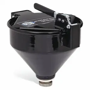 PIG DRM1125-BK-NPT Drum Funnel, Latching/Lockable, Black/Black, No Flame Arrester, 11 1/4 Inch X 13 In | CT7TYX 45GN90