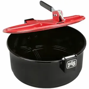 PIG DRM1210-RD Drum Funnel, Latching/Lockable, Black/Red, No Flame Arrester, 16 1/2 Inch X 13 1/4 In | CT7TZH 45GN84