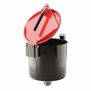 PIG DRM1211-RD Drum Funnel, Latching/Lockable, Black/Red, No Flame Arrester, 11 1/4 Inch X 13 In | CT7TZE 452K68