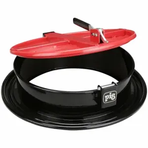 PIG DRM1212-RD Drum Funnel, Latching/Lockable, Black/Red, No Flame Arrester, 23 3/4 Inch X 6 3/4 In | CT7TZJ 45GN81