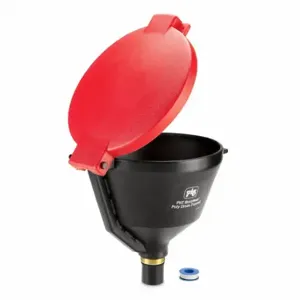 PIG DRM1680-RD Drum Funnel, Lockable, Black/Red, No Flame Arrester, 9 Inch X 13 7/8 Inch | CT7UAD 493W73