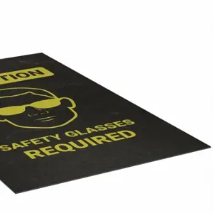 PIG GRPWS3506-BK Entrance Mat, SGlasses Required, 3 Ft X 5 Ft, 1/8 Inch Thick, Polypropylene | CT7UCF 55VE04