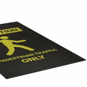 PIG GRPWS3507-BK Entrance Mat, Pedestrian Traffic Only, 3 Ft X 5 Ft, 1/8 Inch Thick, Polypropylene | CT7UCE 55VE05