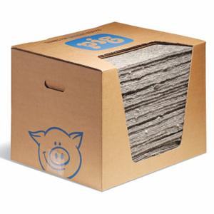 PIG MAT1203 Öl-Wasserfiltermatten-Pads, Öl, 15 Zoll Breite x 18 Zoll Länge, Spenderbox, 30 Pads | CT7UDM 54XK78