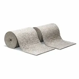 PIG MAT1205 Oil Water Filter Mat Roll, Oil, 18 Inch Width x 25 ft Length, Poly Bags, Gray, 2 PK | CT7UDQ 54XK80