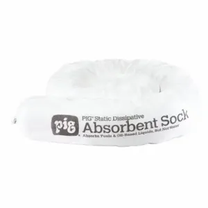 PIG SKM700 Absorbent Sock, 3 Inch x 48 Inch Size, 12 Gallon/pk/1 Gallon/sock, 12 Pack | CT7TVC 452L89