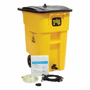 PIG TLS1101-10H Mobile Roof Diverter Kit, 5 ft x 5 ft, Straps Leak Diverter Mounting, Brass/Polyester/PVC | CT7UFP 782KT1