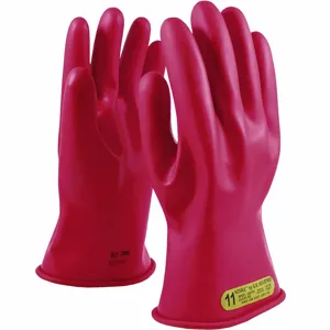 PIP 153-00-11/12 Electrical Safety Leather Cover Gloves, 12 Inch Size, Red, Pair | CL8VNZ