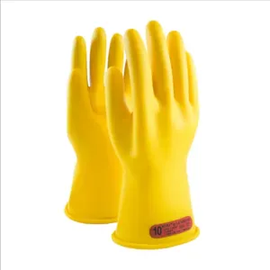 PIP 170-0-11/8 Electrical Safety Leather Cover Gloves, 8 Inch Size, Yellow, Pair | CL8WUF