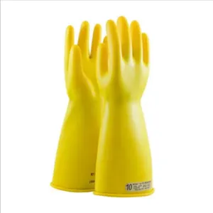 PIP 170-00-14/9 Electrical Safety Leather Cover Gloves, 9 Inch Size, Yellow, Pair | CL8WVE