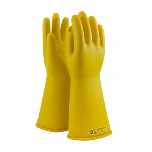 PIP 170-2-14/12 Electrical Safety Leather Cover Gloves, 12 Inch Size, Yellow, Pair | CL8WVH