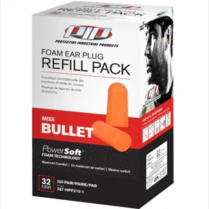 PIP 267-HPF210-1 Hearing Protection Ear Plugs, OS, Red, Box | CL8ZHF