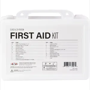 PIP 299-21025A First Aid Kit, ANSI Compliant, Clear, Each | CL9ANY