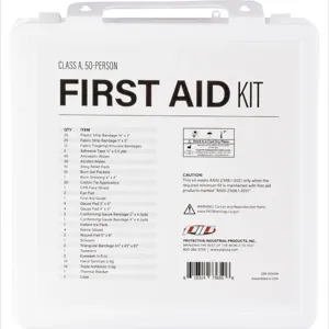 PIP 299-21050A First Aid Kit, ANSI Compliant, Hi-Vis Yellow, Each | CL9APB