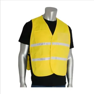 PIP 300-2510/M-XL Protective Clothing High Visibilty Vest, M-XL, Hi-Vis Yellow, Each | CL9AWD