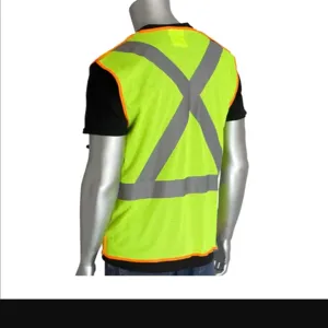 PIP 302-0210-LY/5X Protective Clothing High Visibilty Vest, 5XL, Hi-Vis Orange, Each | CL9AXZ