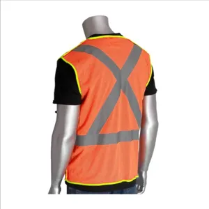 PIP 302-0210-OR/M Protective Clothing High Visibilty Vest, M, Hi-Vis Yellow, Each | CL9AYK