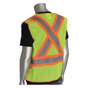 PIP 302-0211-LY/4X Protective Clothing High Visibilty Vest, 4XL, Hi-Vis Orange, Each | CL9AYQ