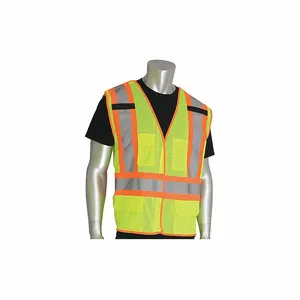 PIP 302-0211-LY/L Protective Clothing High Visibilty Vest, L, Hi-Vis Orange, Each | CL9AYU