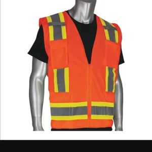 PIP 302-0500-ORG/7X Protective Clothing High Visibilty Vest, 7XL, Hi-Vis Yellow, Each | CL9BAK