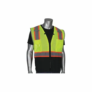 PIP 302-0650D-LY/2X Protective Clothing High Visibilty Vest, 2XL, Hi-Vis Yellow, Each | CL9BFF