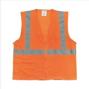 PIP 302-0702Z-OR/L Protective Clothing High Visibilty Vest, L, Hi-Vis Yellow, Each | CL9BJP