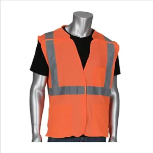 PIP 302-5PMVOR-XL Protective Clothing High Visibilty Vest, XL, Hi-Vis Yellow, Each | CL9BNL